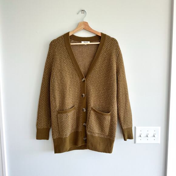 Madewell Sweaters - Madewell Bird's Eye Maysfield Cardigan Sweater in Coziest Yarn XXS